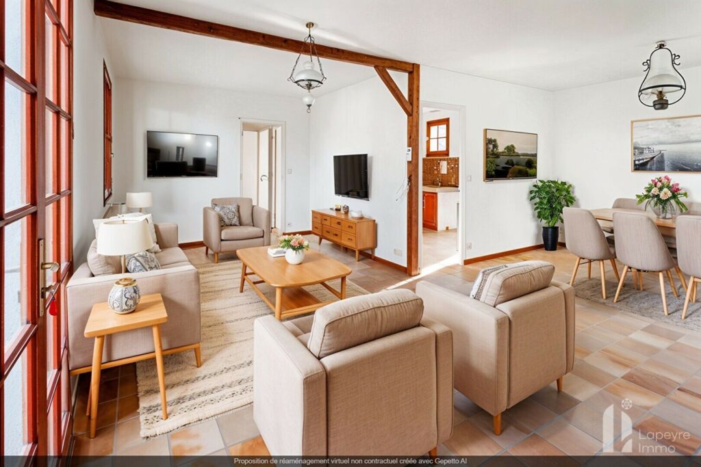 BOURG – MAISON avec SOUS-SOL de 97 m² – 3 chambres – A rénover !